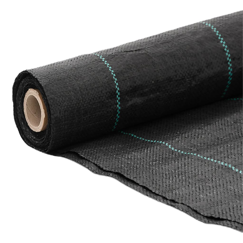 vidaXL Ogräsmatta svart 2x150 m PP