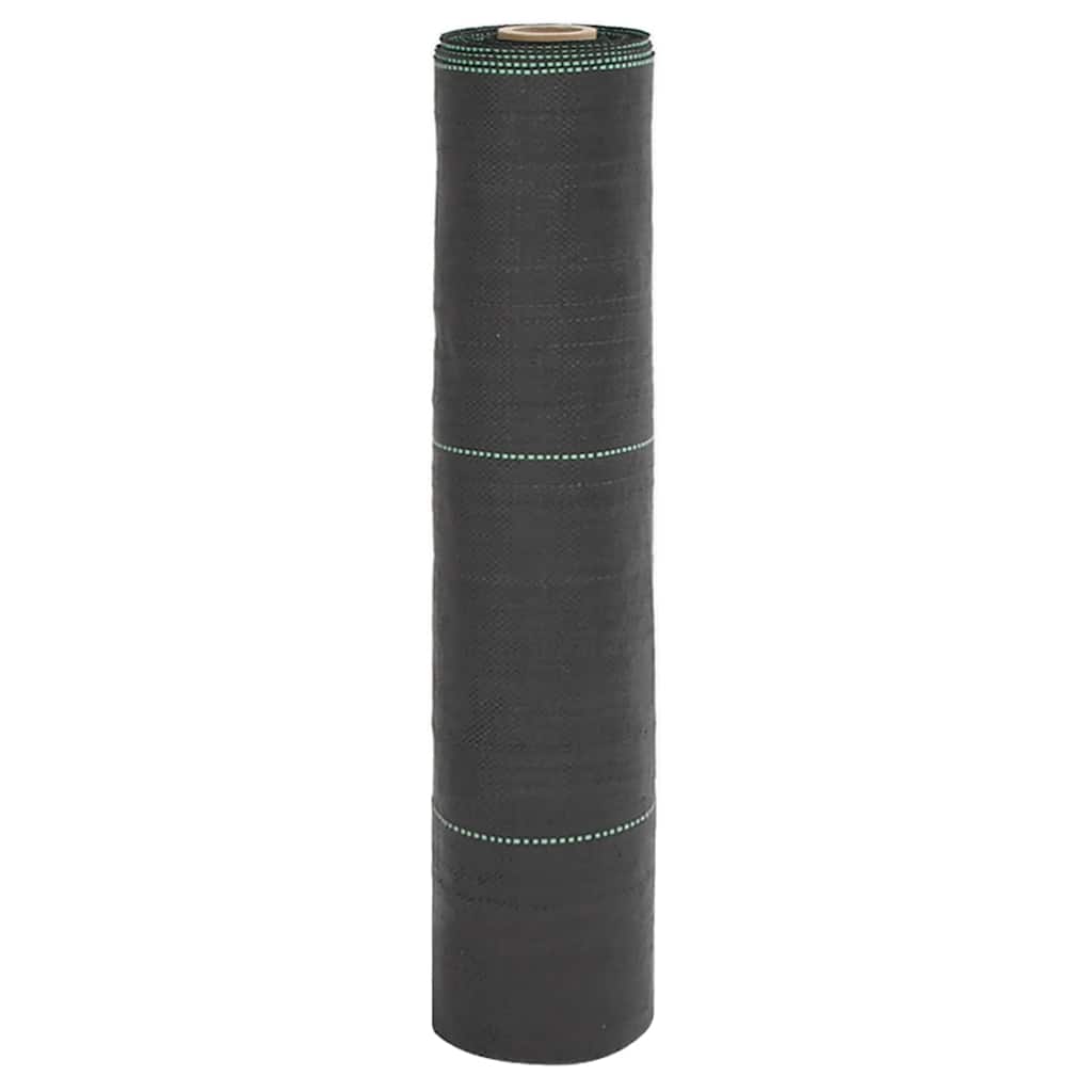 vidaXL Ogräsmatta svart 0,5x150 m PP