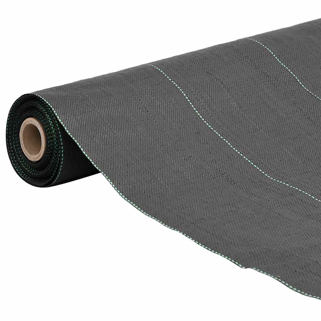 vidaXL Ogräsmatta svart 0,5x150 m PP