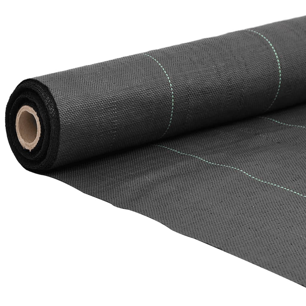 vidaXL Ogräsmatta svart 0,5x200 m PP