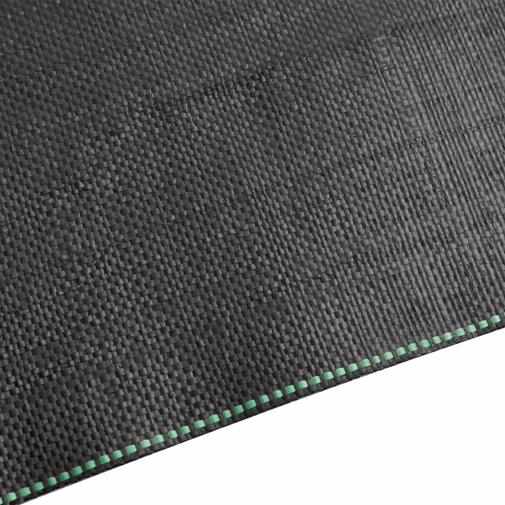 vidaXL Ogräsmatta svart 1x25 m PP