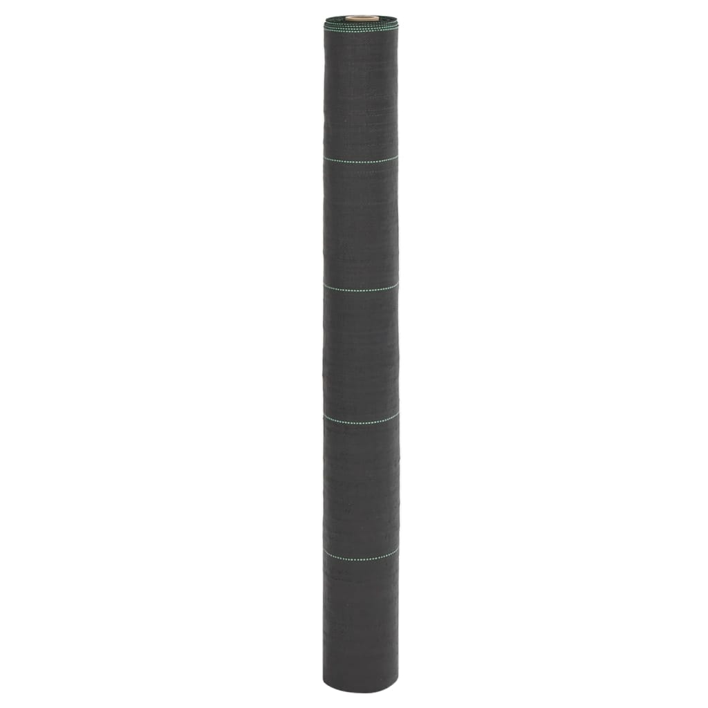vidaXL Ogräsmatta svart 1x100 m PP