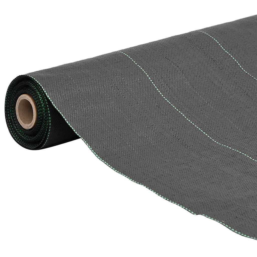 vidaXL Ogräsmatta svart 1,5x50 m PP