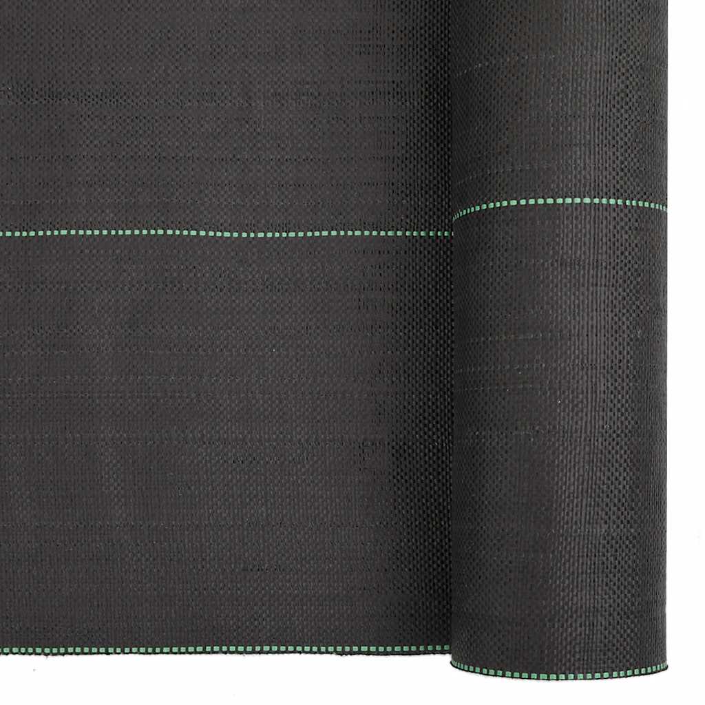 vidaXL Ogräsmatta svart 1,5x50 m PP
