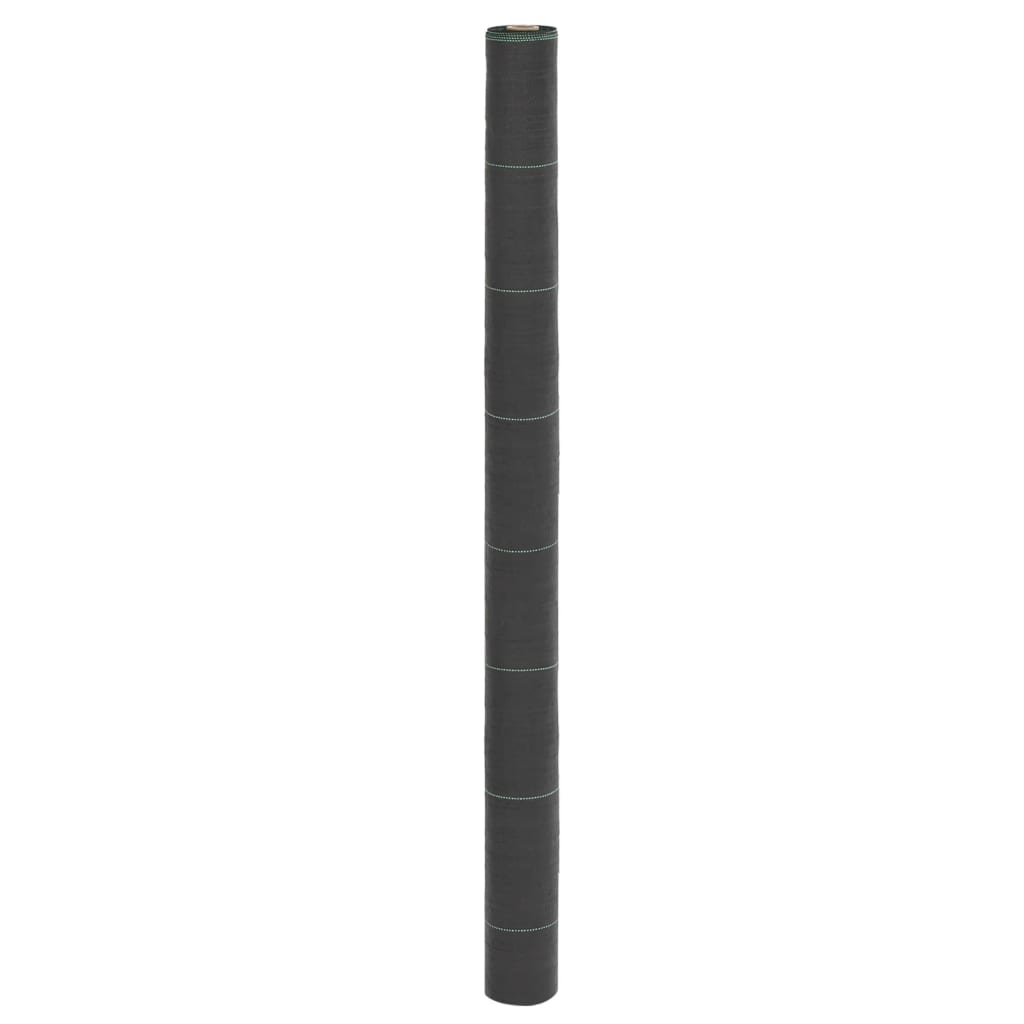 vidaXL Ogräsmatta svart 1,5x100 m PP