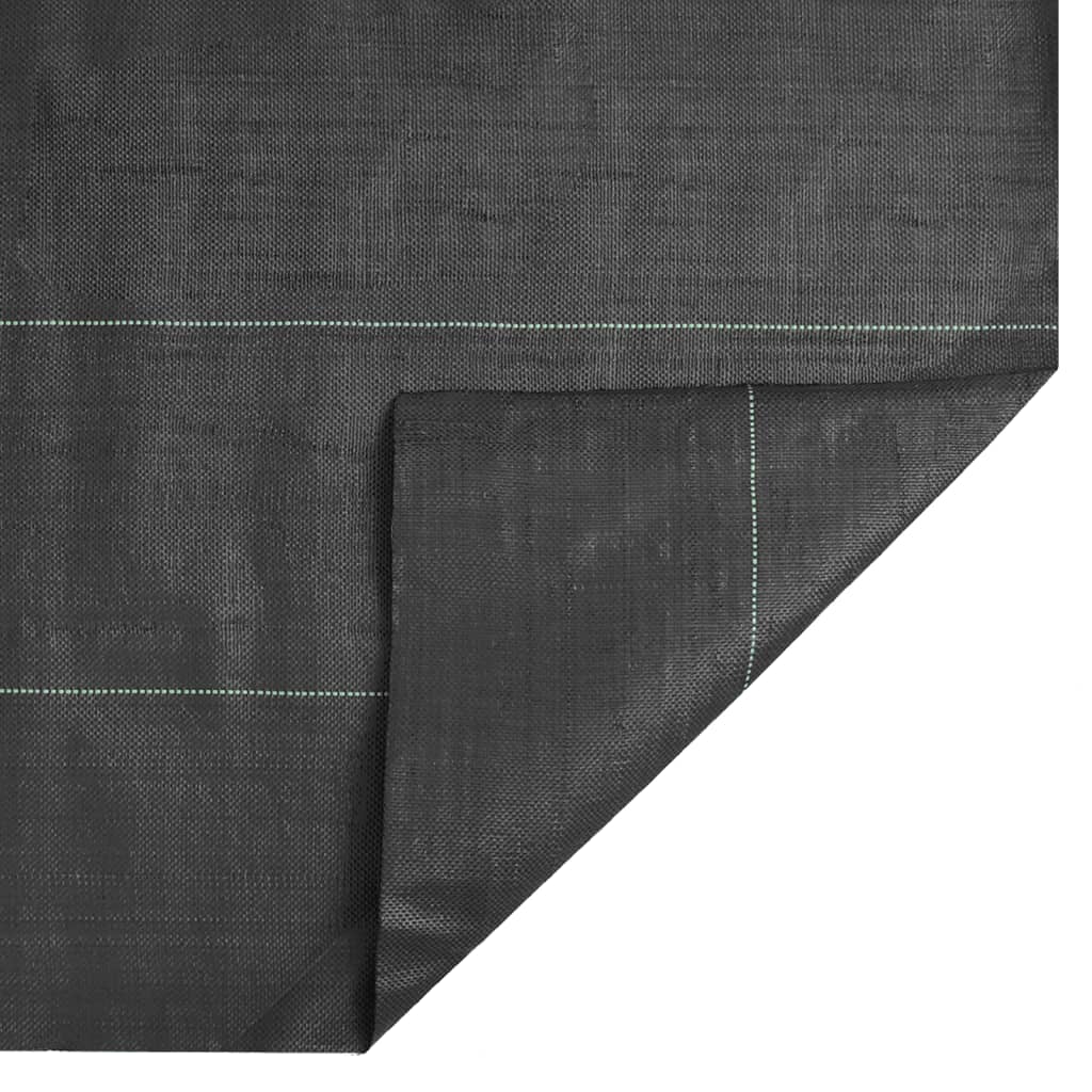 vidaXL Ogräsmatta svart 2x10 m PP