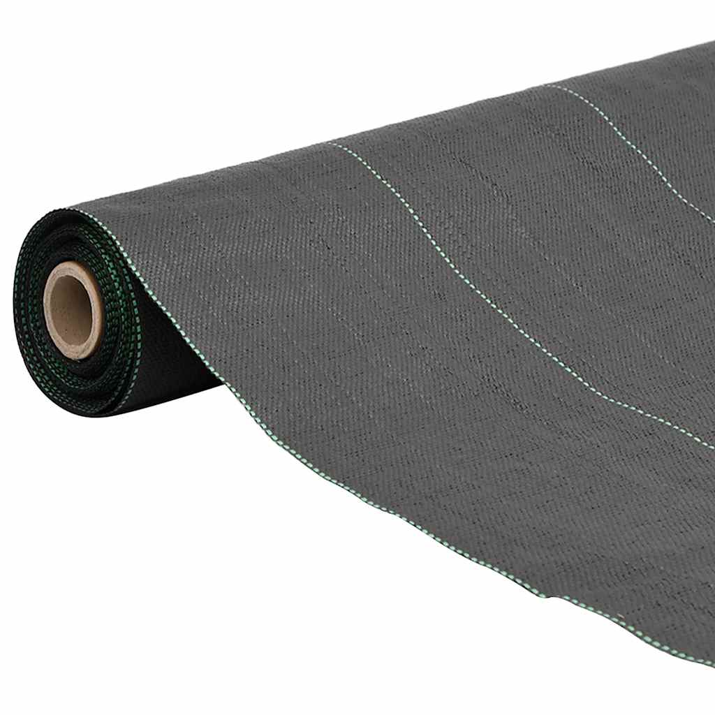 vidaXL Ogräsmatta svart 2x50 m PP
