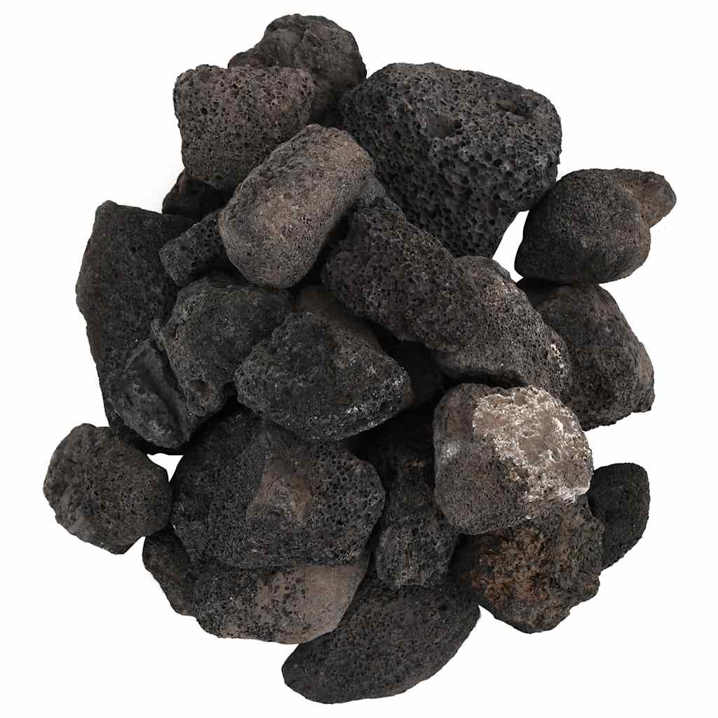 vidaXL Lavastenar 10 kg svart 5-8 cm