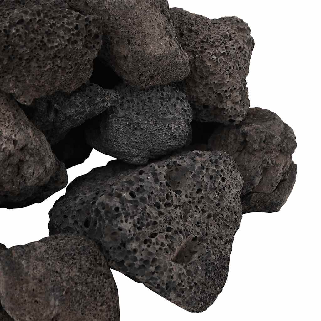 vidaXL Lavastenar 10 kg svart 5-8 cm