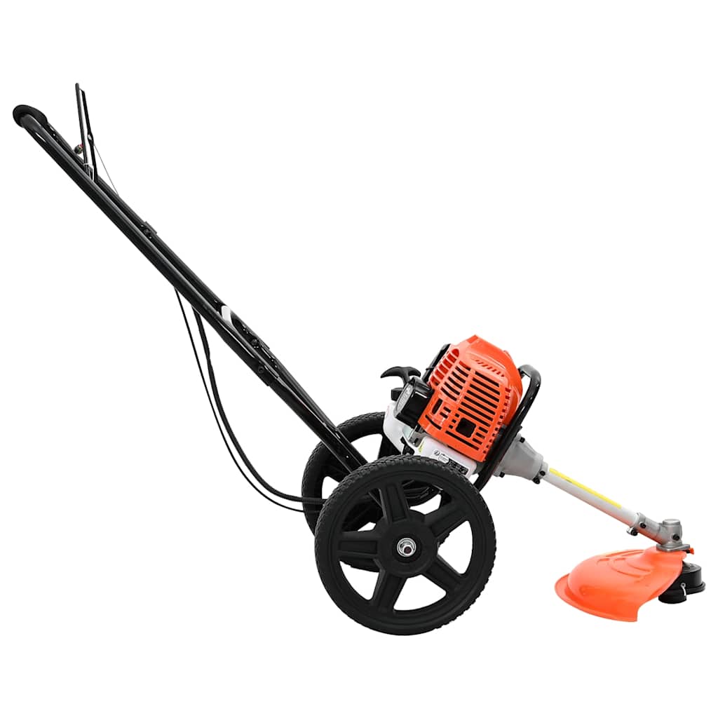 vidaXL Röjsåg med hjul orange 52 cc 1,45 kW