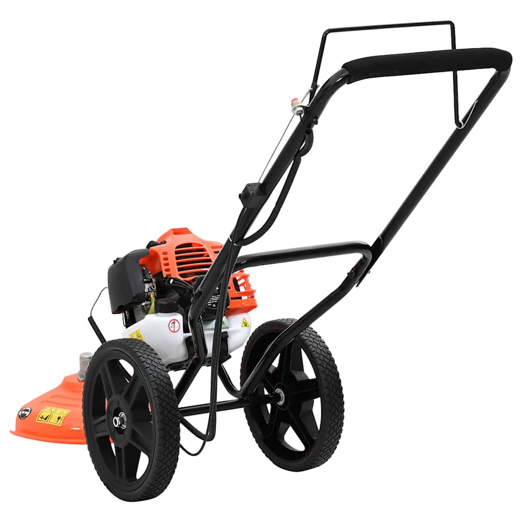 vidaXL Röjsåg med hjul orange 52 cc 1,45 kW