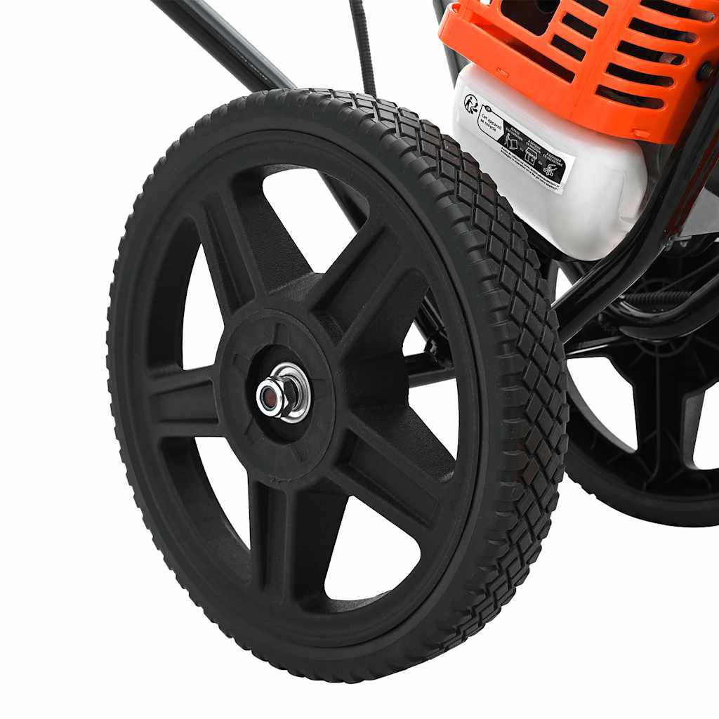 vidaXL Röjsåg med hjul orange 52 cc 1,45 kW