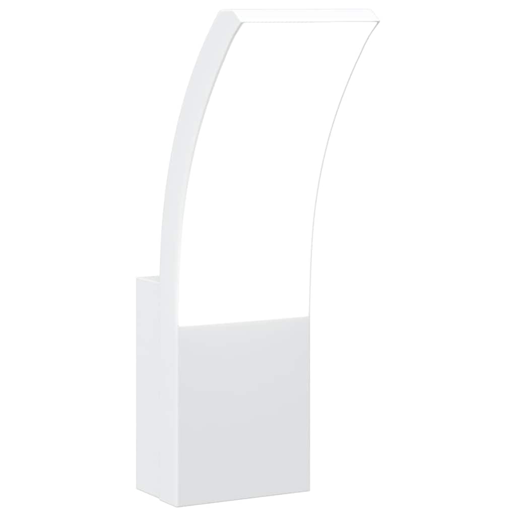 vidaXL Utomhusvägglampa LED vit gjuten aluminium