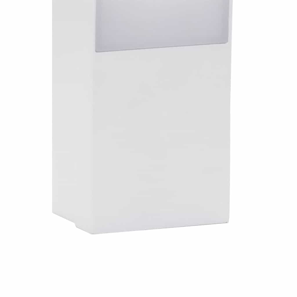 vidaXL Utomhusvägglampor LED 2 st vit gjuten aluminium