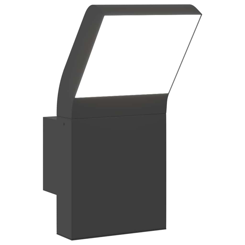 vidaXL Utomhusvägglampa LED svart gjuten aluminium