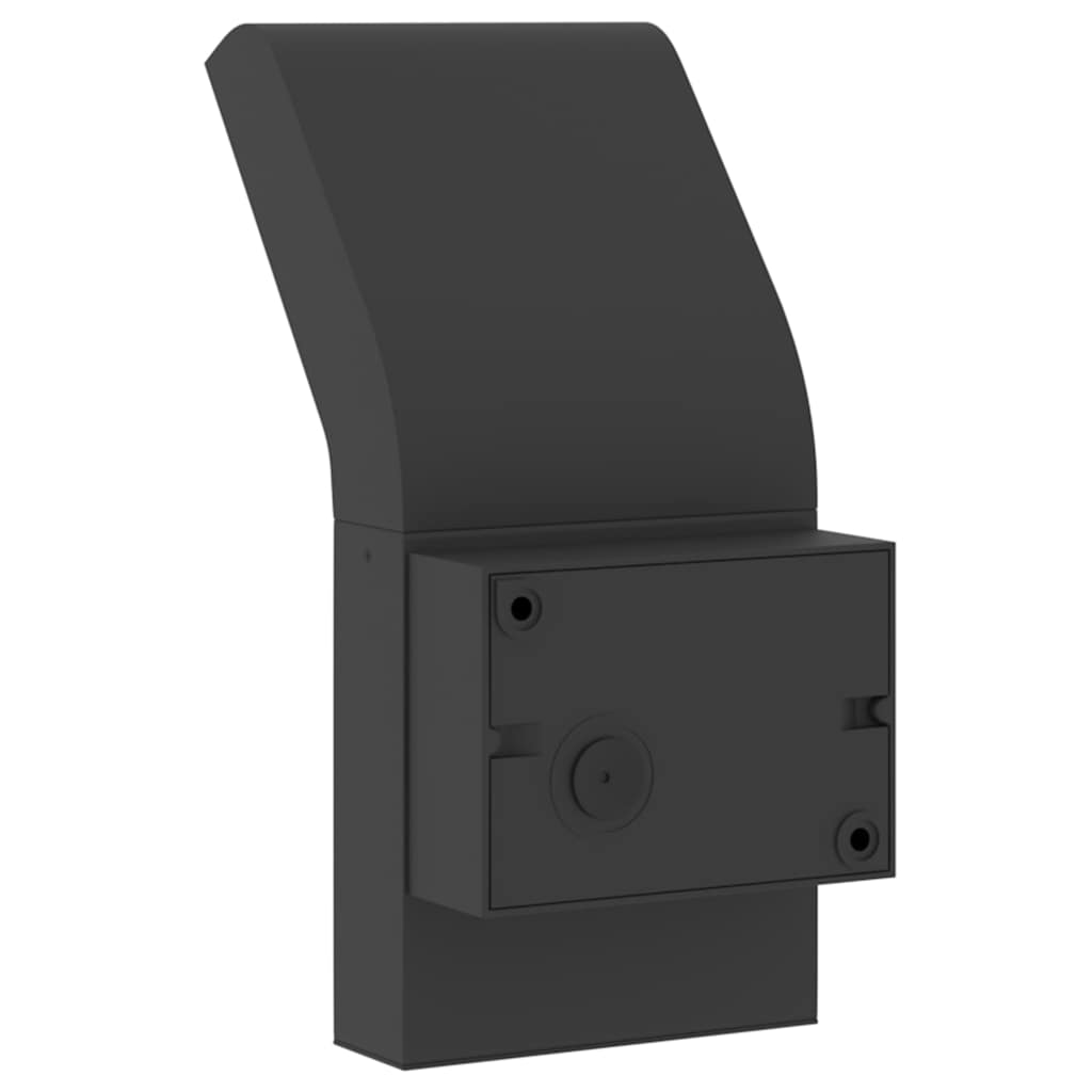 vidaXL Utomhusvägglampa LED svart gjuten aluminium