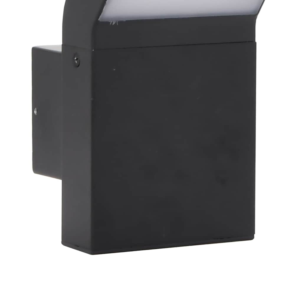 vidaXL Utomhusvägglampa LED svart gjuten aluminium