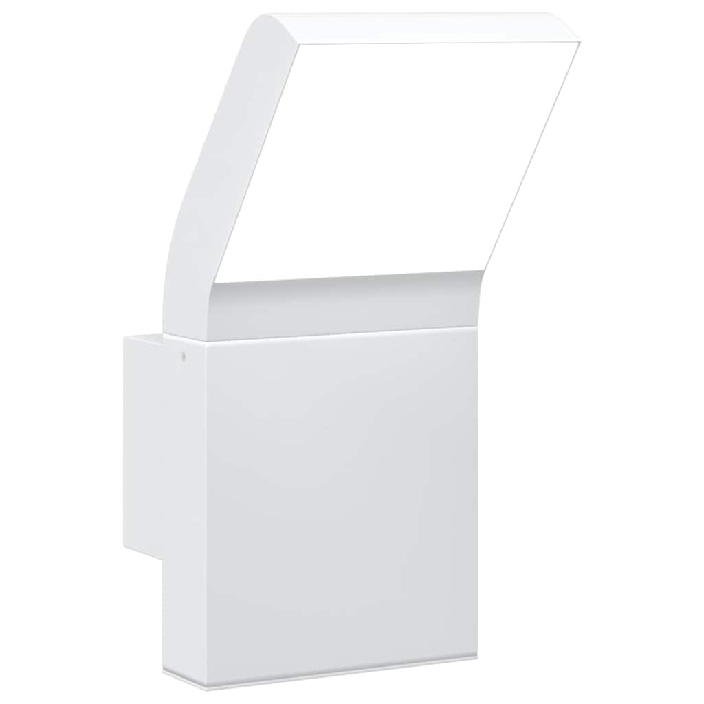 vidaXL Utomhusvägglampa LED vit gjuten aluminium