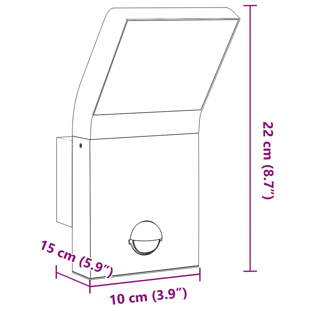 vidaXL Utomhusvägglampor LED 2 st vit gjuten aluminium