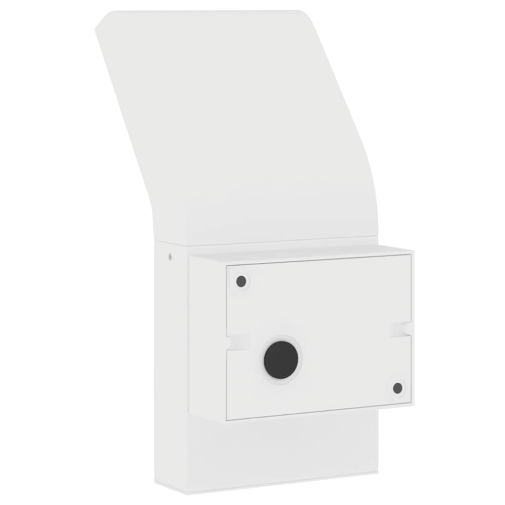 vidaXL Utomhusvägglampor LED med sensorer 2 st vit gjuten aluminium