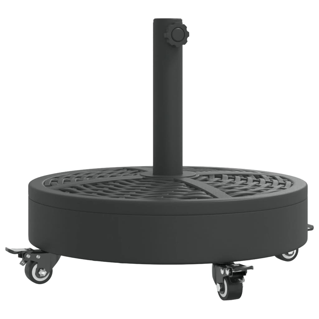 vidaXL Parasollfot med hjul för Ø38 / 48 mm stolpar 27 kg rund