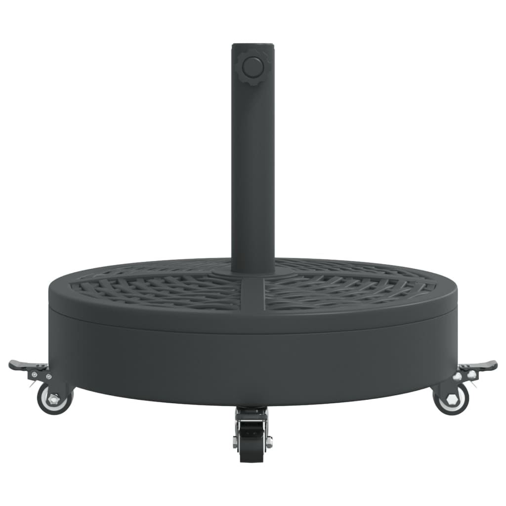vidaXL Parasollfot med hjul för Ø38 / 48 mm stolpar 27 kg rund