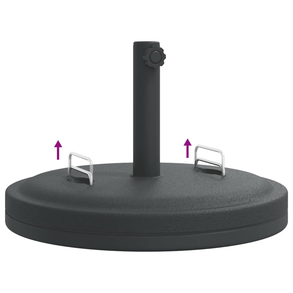 vidaXL Parasollfot med handtag för Ø38 / 48 mm stolpar 25 kg rund