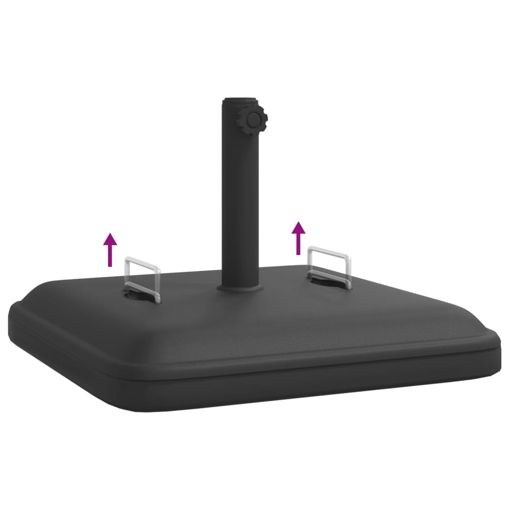 vidaXL Parasollfot med handtag för Ø38 / 48 mm stolpar 27 kg fyrkantig
