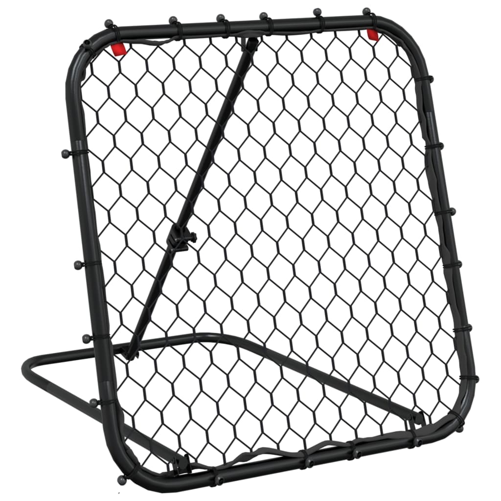 vidaXL Fotbollsnät med rebounder justerbart svart 84x73x60-80 cm stål