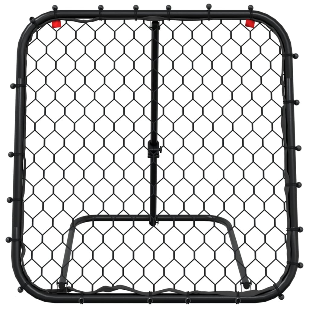vidaXL Fotbollsnät med rebounder justerbart svart 84x73x60-80 cm stål