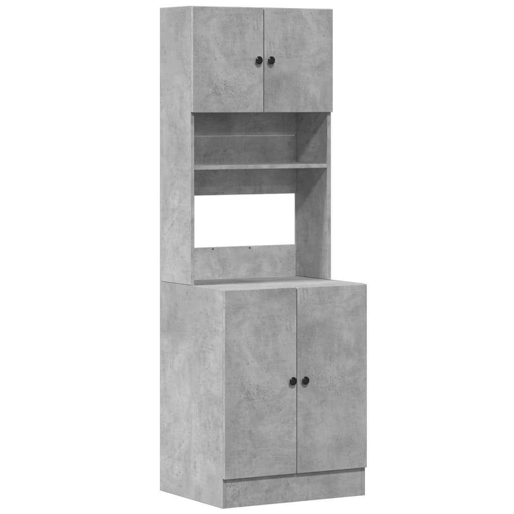 vidaXL Köksskåp betonggrå 60x50x180 cm konstruerat trä
