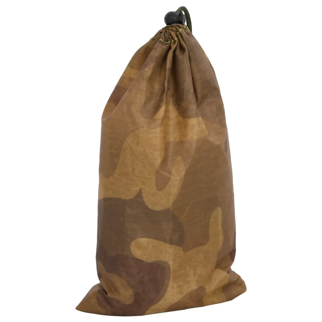 vidaXL Camouflagenät med förvaringsväska 833x297 cm sand