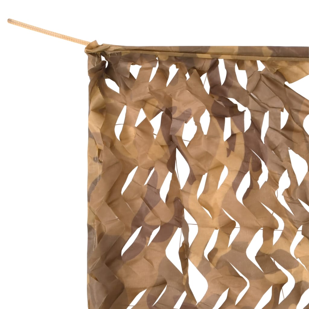 vidaXL Camouflagenät med förvaringsväska 416x402 cm sand