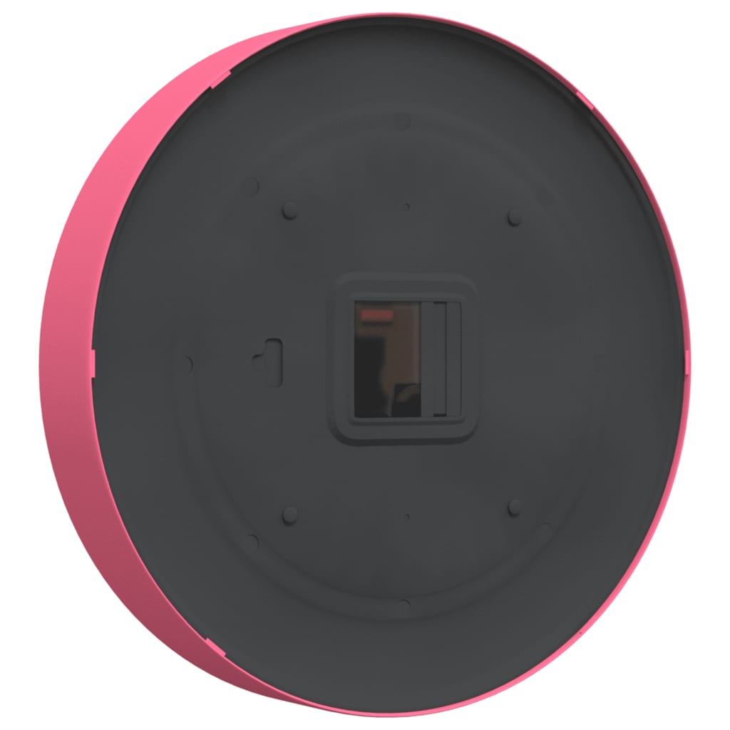 vidaXL Väggklocka rosa Ø25,5 cm oolystyren och glas