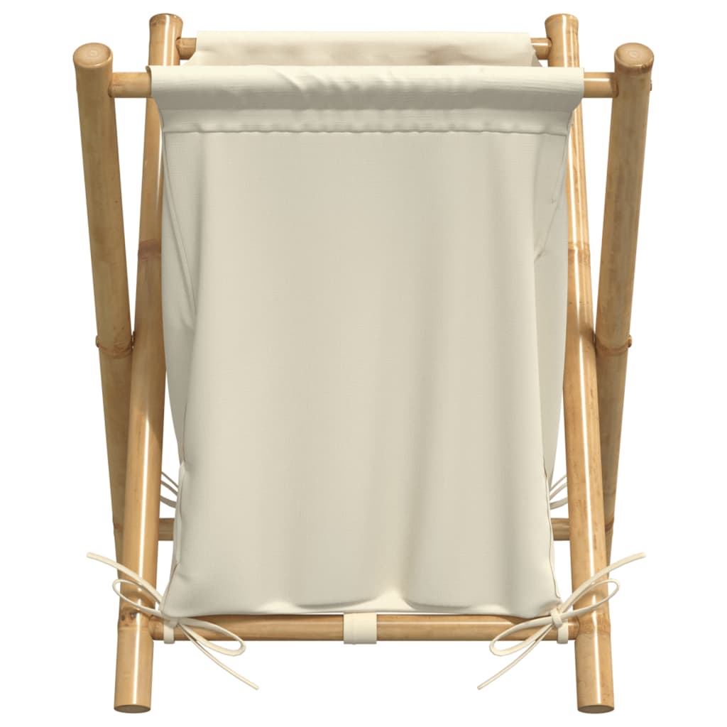 vidaXL Tvättkorg gräddvit 45x55x63,5 cm bambu