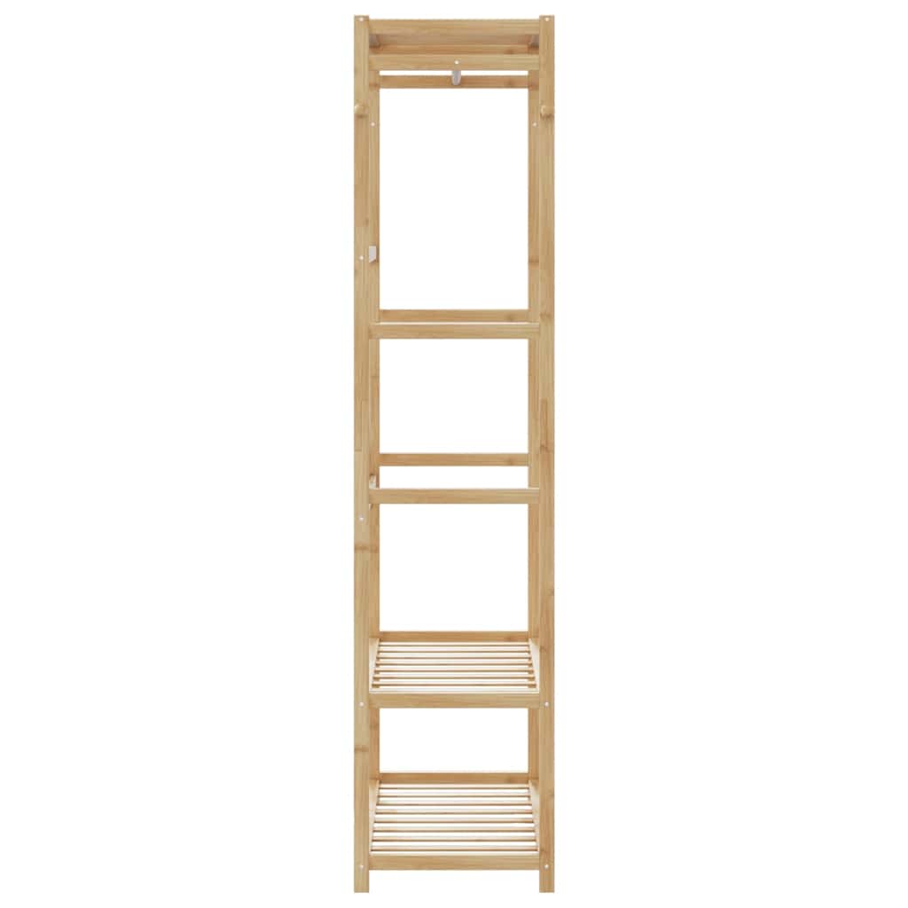 vidaXL Klädställ med hyllor 80x40x175 cm bambu