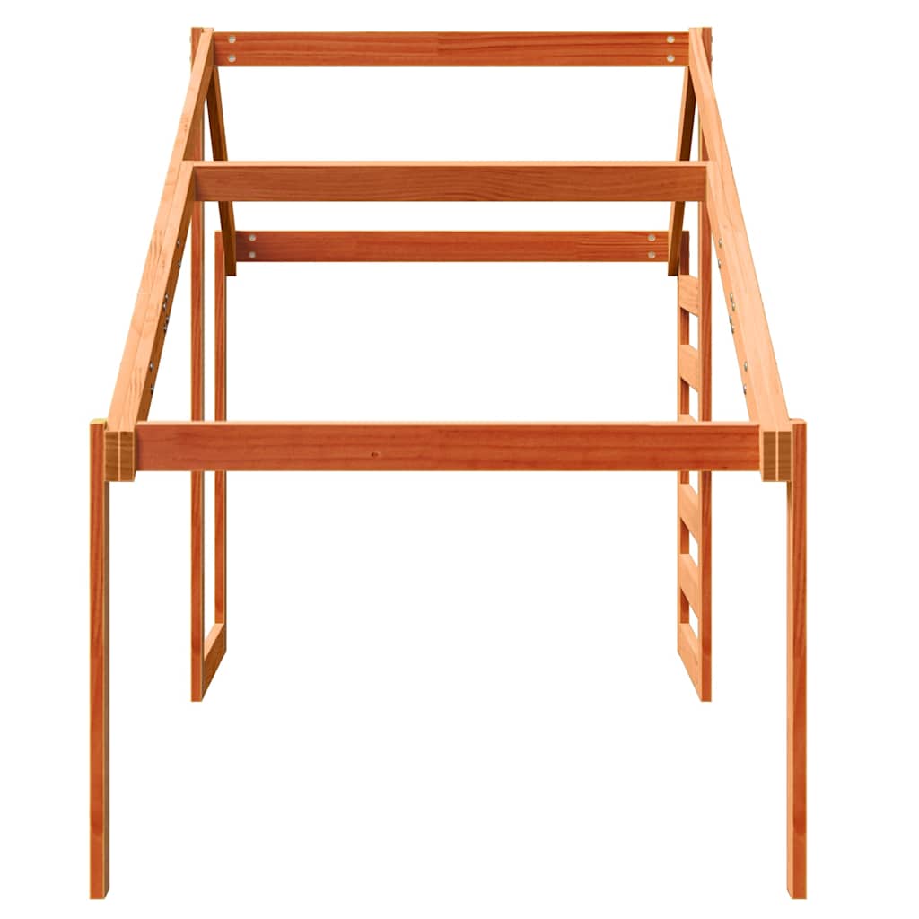 vidaXL Tak till barnsäng vaxbrun 198x87x113 cm massiv furu