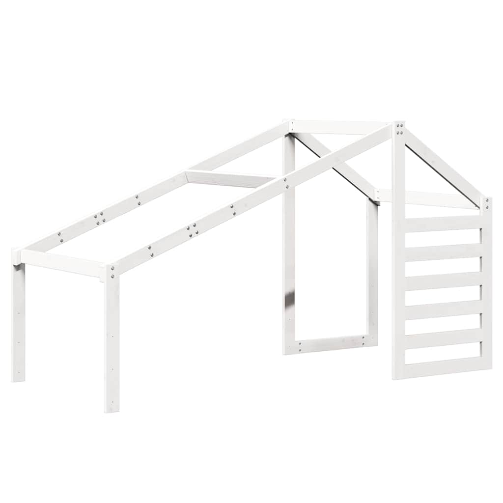vidaXL Tak till barnsäng vit 198x97x113 cm massiv furu