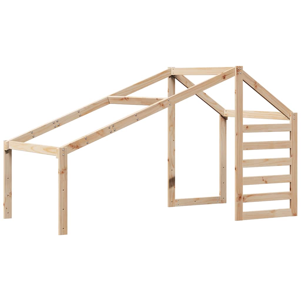 vidaXL Tak till barnsäng 188x97x113 cm massiv furu