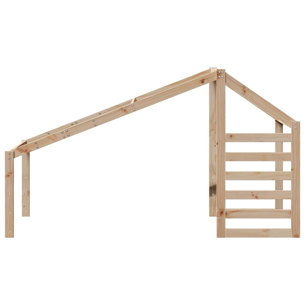 vidaXL Tak till barnsäng 188x97x113 cm massiv furu