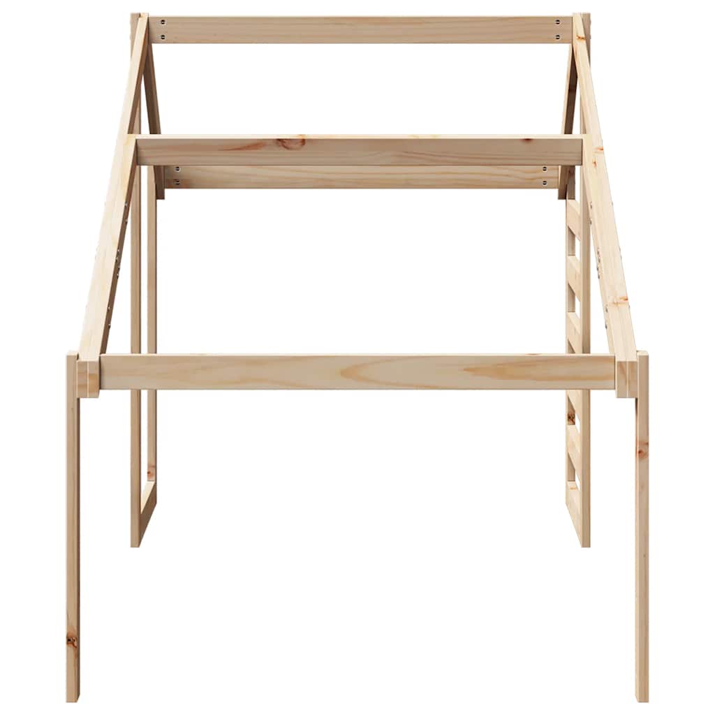 vidaXL Tak till barnsäng 188x97x113 cm massiv furu