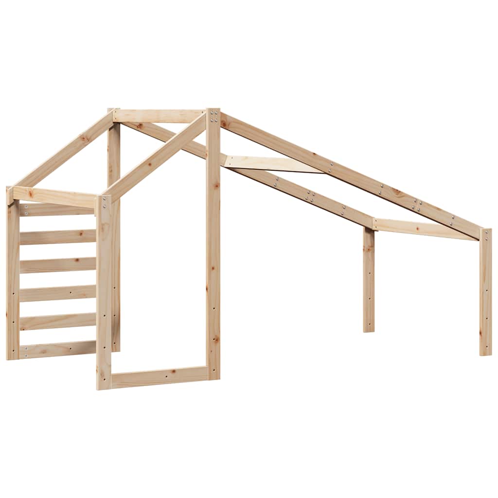 vidaXL Tak till barnsäng 188x97x113 cm massiv furu