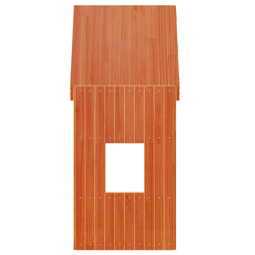 vidaXL Tak till barnsäng vaxbrun 60x99x139,5 cm massiv furu