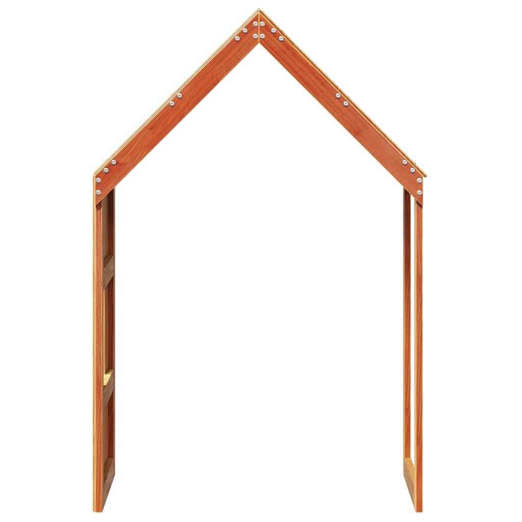 vidaXL Tak till barnsäng vaxbrun 60x99x139,5 cm massiv furu