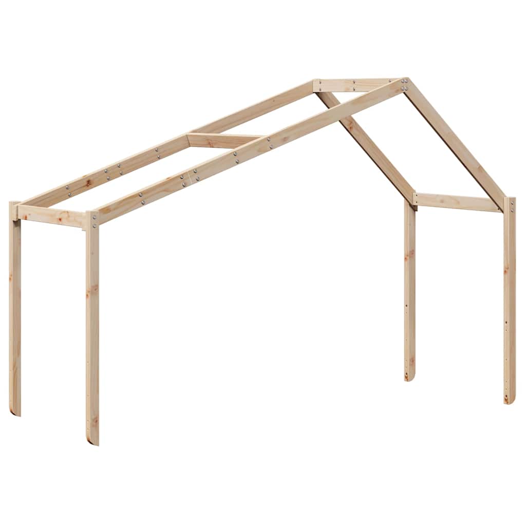 vidaXL Tak till barnsäng 213x95,5x144,5 cm massiv furu
