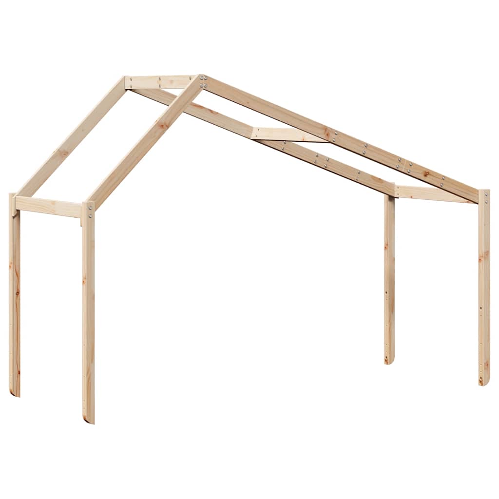 vidaXL Tak till barnsäng 213x95,5x144,5 cm massiv furu