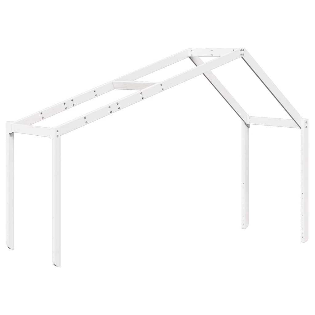 vidaXL Tak till barnsäng vit 213x95,5x144,5 cm massiv furu