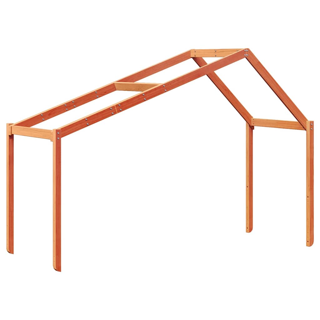 vidaXL Tak till barnsäng vaxbrun 213x95,5x144,5 cm massiv furu