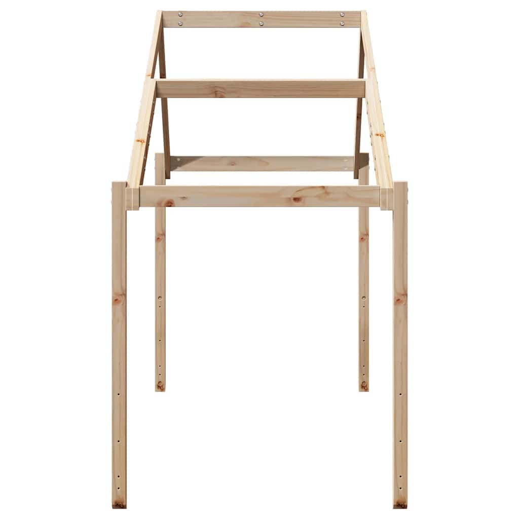 vidaXL Tak till barnsäng 213x85,5x144,5 cm massiv furu
