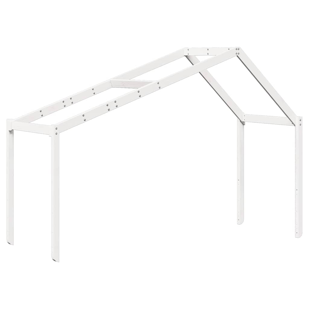 vidaXL Tak till barnsäng vit 203x80,5x142 cm massiv furu